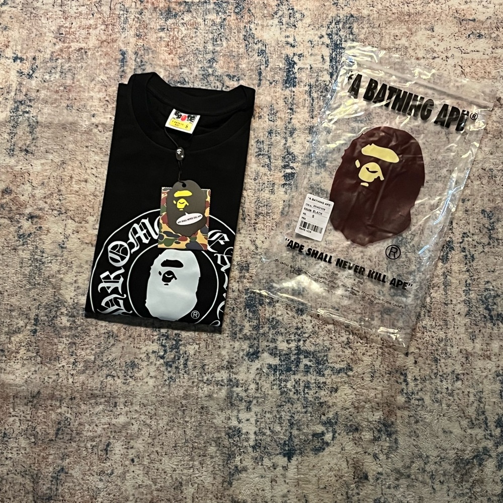 Bape Black and White Short Sleeve Tee